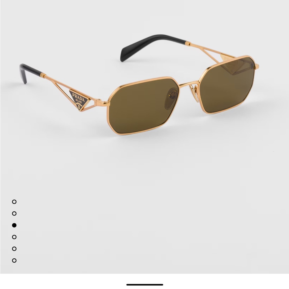 Prada Gold and Black Sunglasses